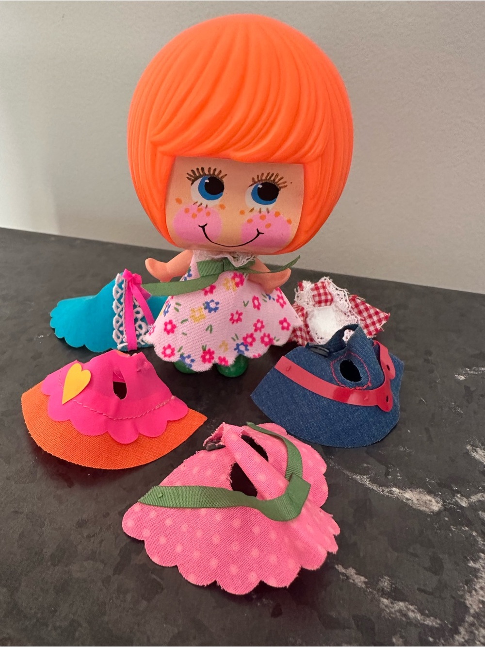1971 Talk Ups Dressy Doll & extra dresses works great rare vintage collectible